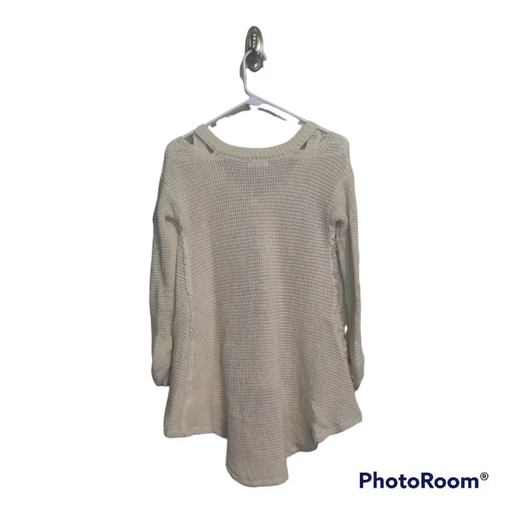 b-Sharp Distressed High-Low Sweater Tunic - Picture 2 of 8